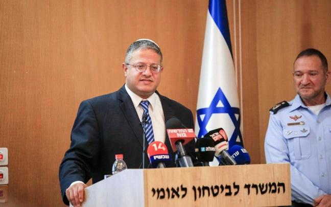 El ministro de Seguridad Nacional de Israel, Itamar Ben Gvir, en una foto de archivo. El ministro de Seguridad Nacional de Israel, Itamar Ben Gvir, en una foto de archivo.