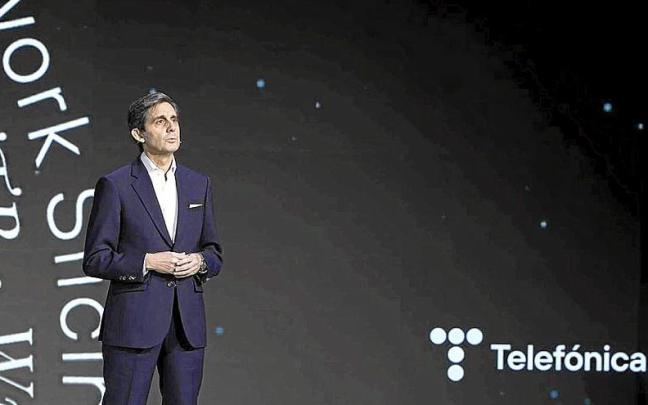 El presidente de Telefónica, José María Álvarez Pallete, en la inauguración del Mobile World Congress. | FOTO: E.P.
