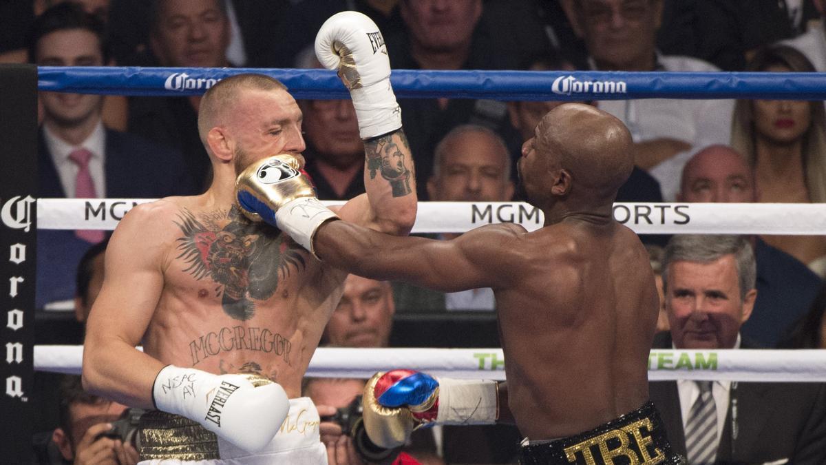 Imagen del combate entre Conor McGregor y Floyd Mayweather en Las Vegas en 2017.