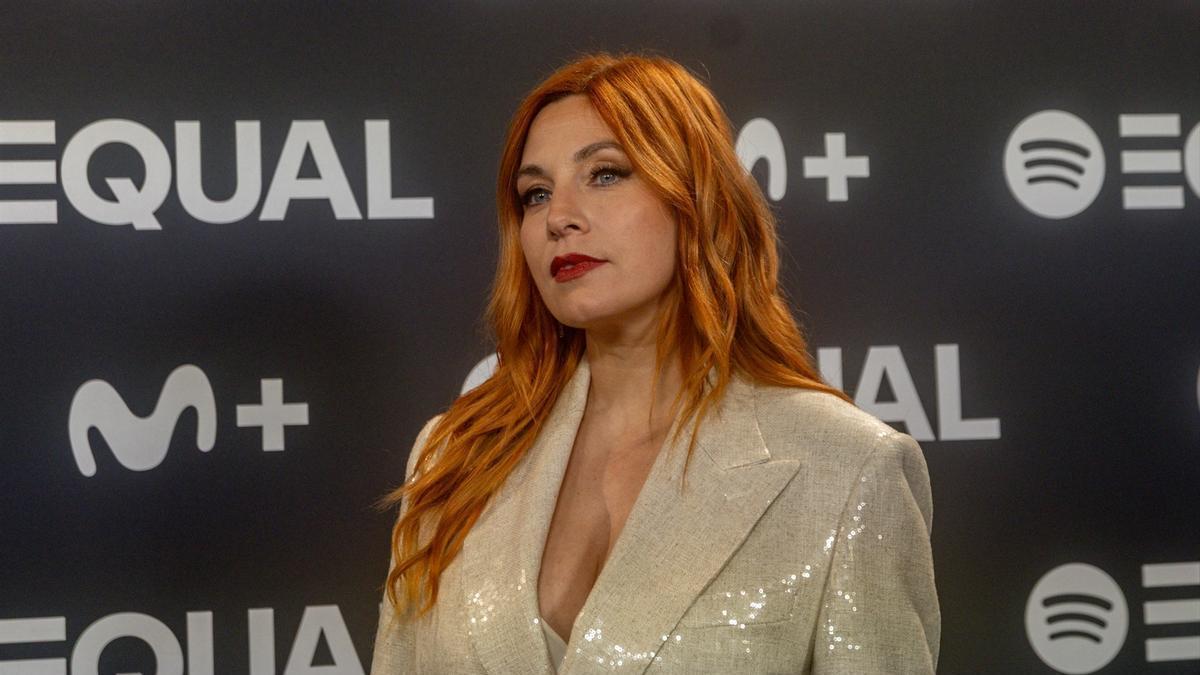 Leire Martínez en un photocall.