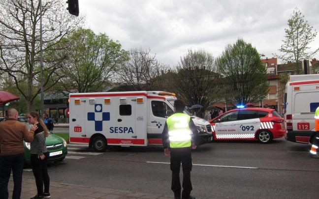 Ambulancias en Gijón, en una imagen de archivo.