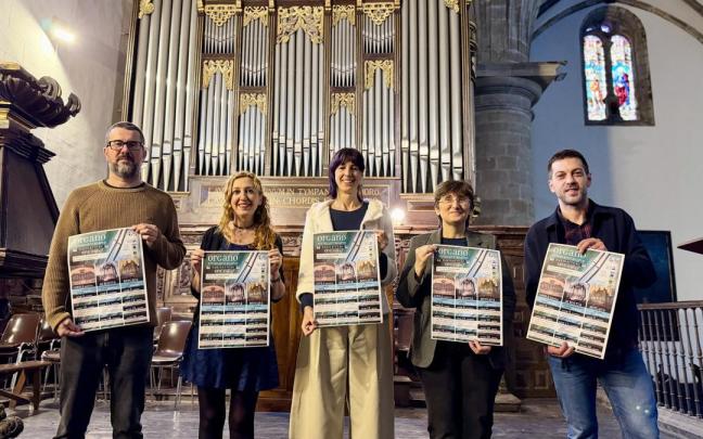 Presentación de la nueva edición del Ciclo Internacional de Órgano Romántico, que regresa a la parroquia de San Pedro de Bergara.