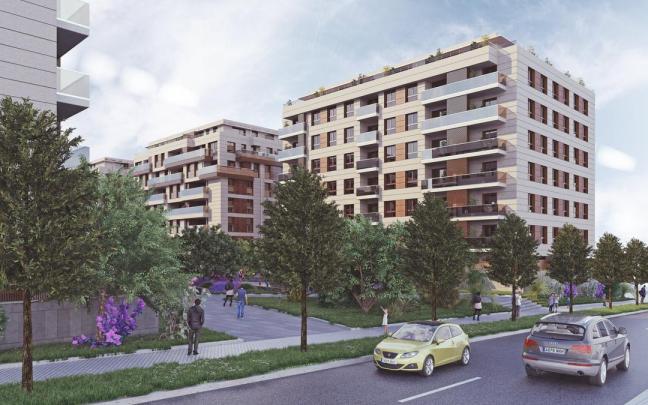 Fotomontaje de la nueva zona de Torreaga en Zumaia.