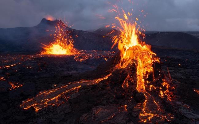 Una erupción en Islandia en una imagen de archivo Una erupción en Islandia en una imagen de archivo