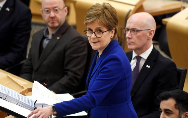 La actual líder del SNP, Nicola Sturgeon, en el Parlamento escocés. La actual líder del SNP, Nicola Sturgeon, en el Parlamento escocés.