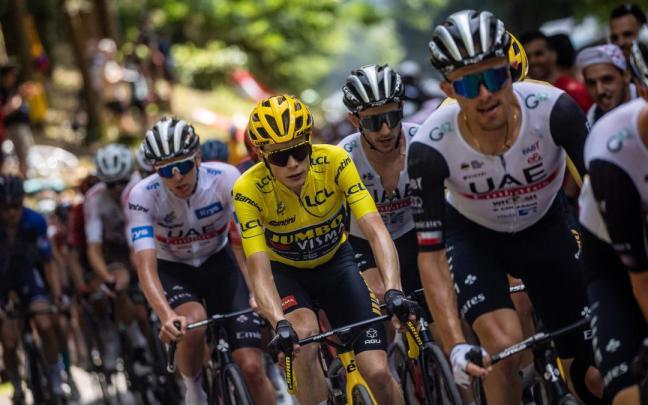Jonas Vingegaard, en la penúltima etapa del Tour. Jonas Vingegaard, en la penúltima etapa del Tour.