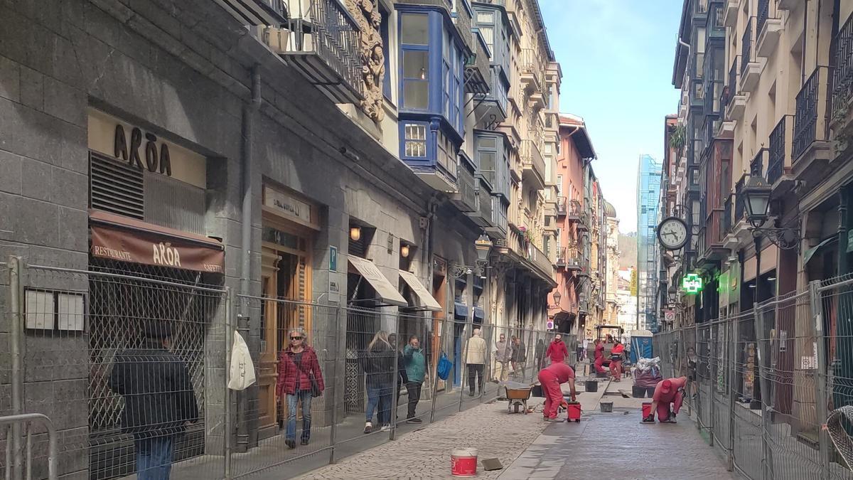 Trabajadores de la construcción en Bilbao