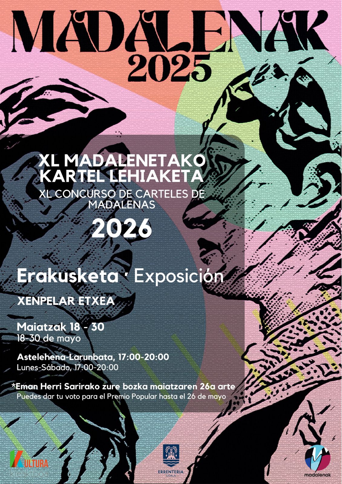 Cartel de la exposición de madalenas.
