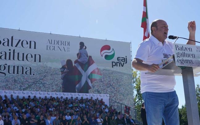 Andoni Ortuzar, en su intervención de este mediodía en 47º Alderdi Eguna