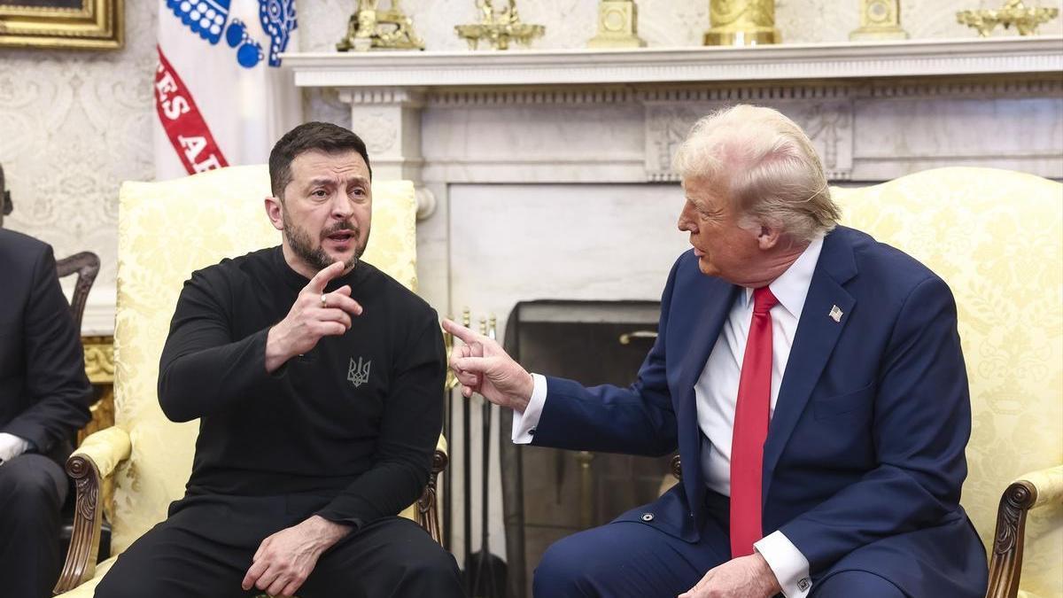 Zelenski y Donald Trump en su tenso encuentro en la Casa Blanca.