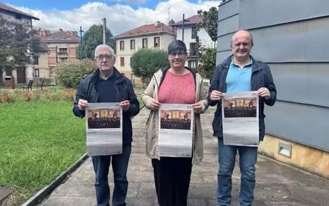 Presentación del ‘Réquiem’ de Rutter que este sábado envolverá el monasterio de Bidaurreta.