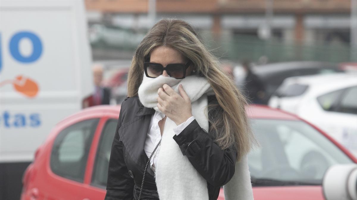 Claudia Montes, la Miss Asturias vinculada a José Luis Ábalos, a su llegada a los juzgados de Gijón.