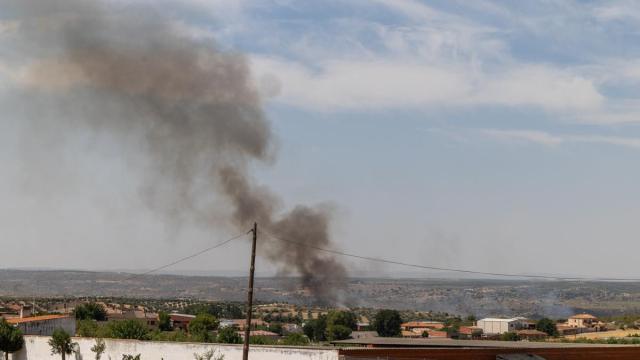 Incendio forestal declarado en el término municipal de La Guardia (Toledo)
