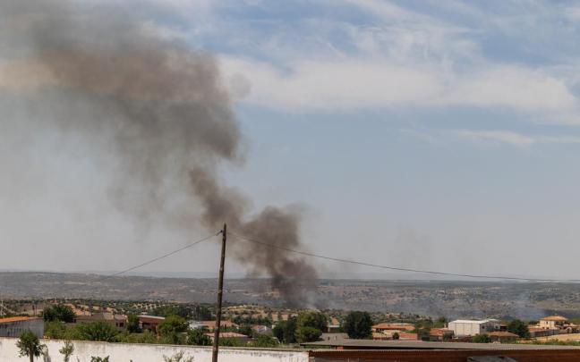 Incendio forestal declarado en el término municipal de La Guardia (Toledo)