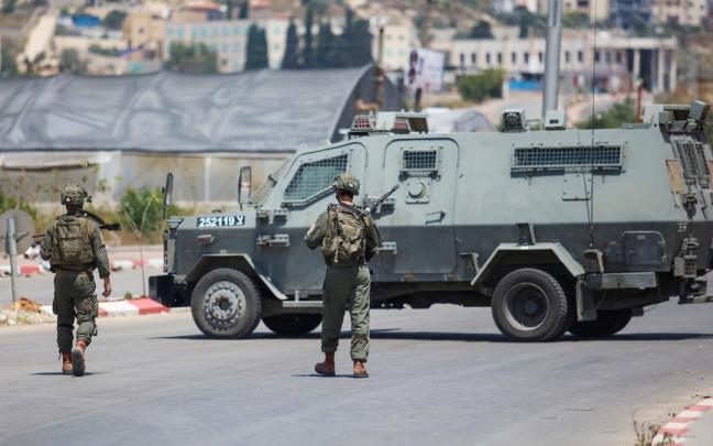 Soldados del Ejército de Israel en Yenín, Cisjordania. Soldados del Ejército de Israel en Yenín, Cisjordania.
