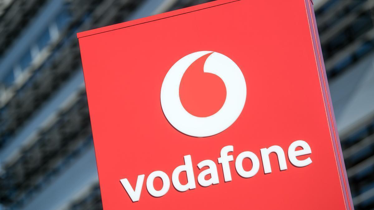 Logo de Vodafone en una de sus sedes.