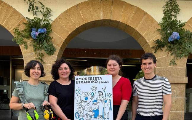 Presentación de los cascos reductores de ruido y cartel de fiestas