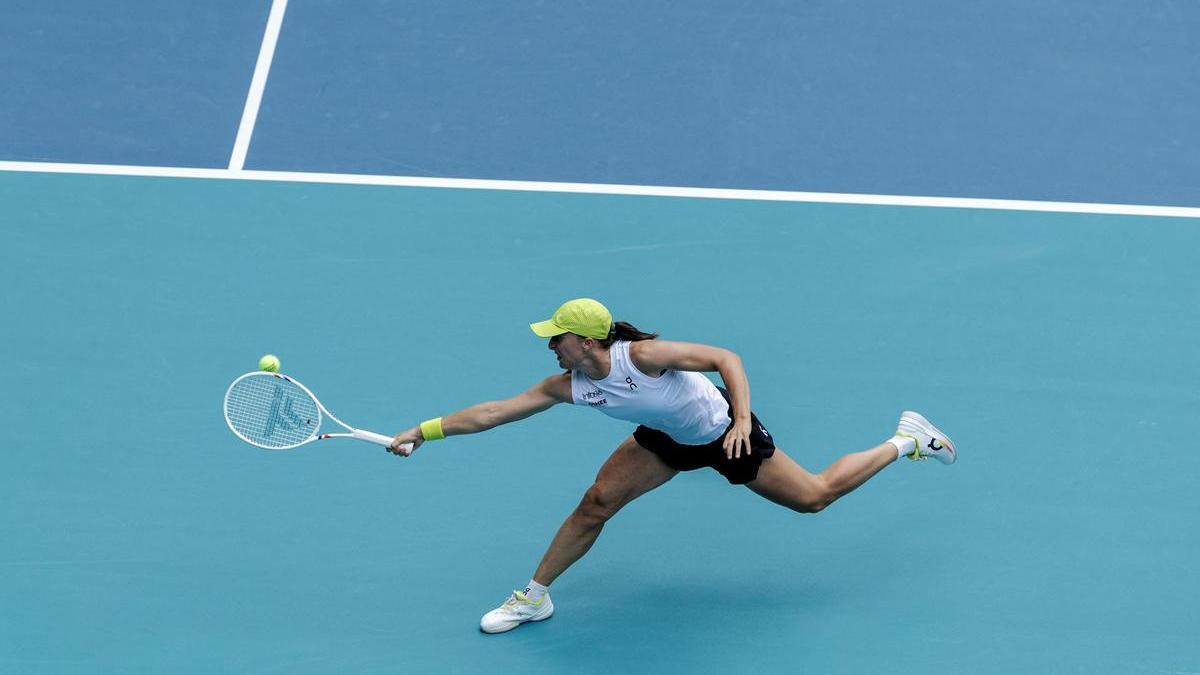 La tenista polaca Iga Swiatek en el Miami Open.