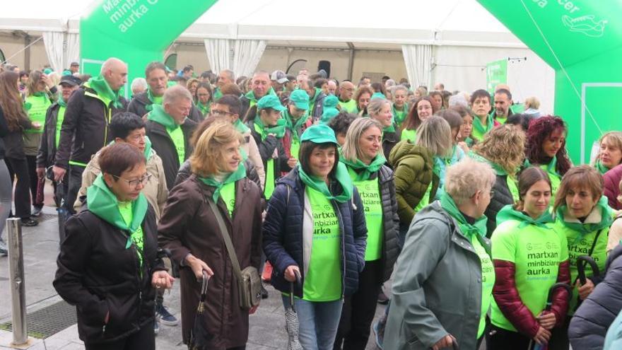 Algunos de los vecinos que participaron en la marcha.