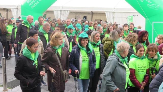 Algunos de los vecinos que participaron en la marcha.