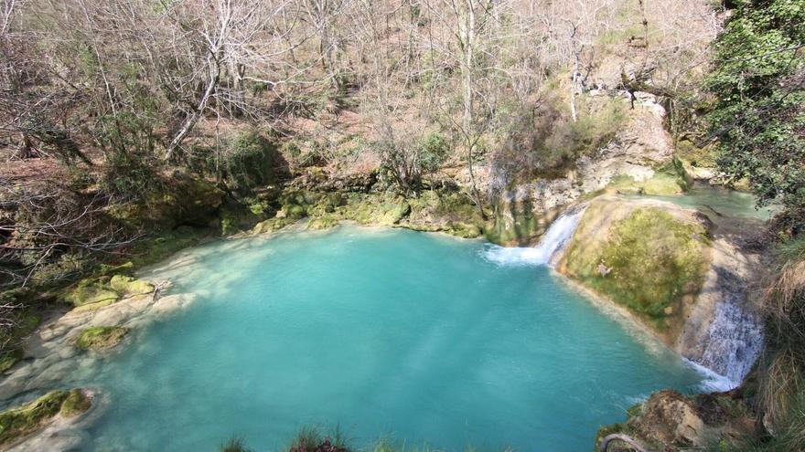 El nacedero del Urederra en invierno.
