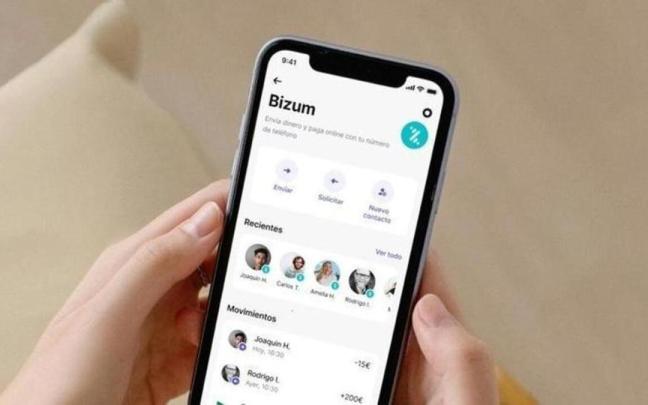 Bizum en un móvil