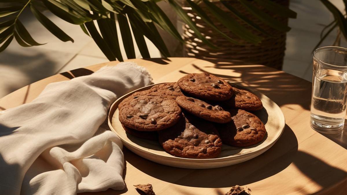 Galletas saludables de chocolate caseras con dátiles para endulzar