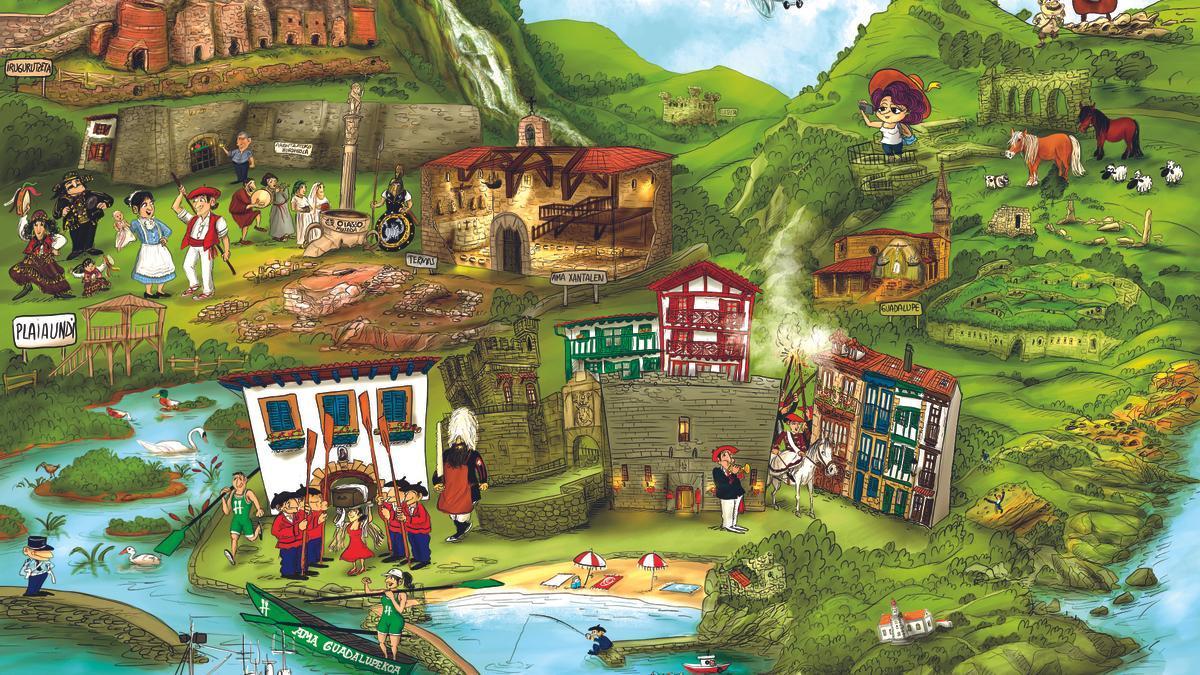 Ilustración de Argote para el calendario 2026 de NOTICIAS DE GIPUZKOA, correspondiente al mes de marzo.