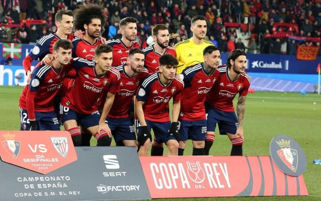 Once titular de Osasuna ante el Athletic en la pasada edición de la Copa. Once titular de Osasuna ante el Athletic en la pasada edición de la Copa.