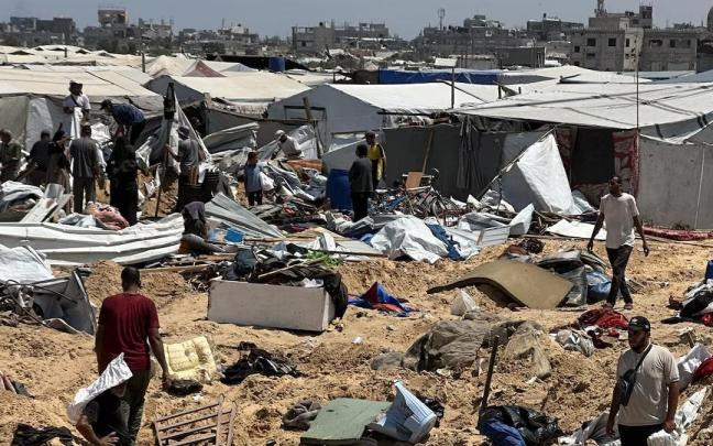 La ciudad de Jan Yunis en la Franja de Gaza