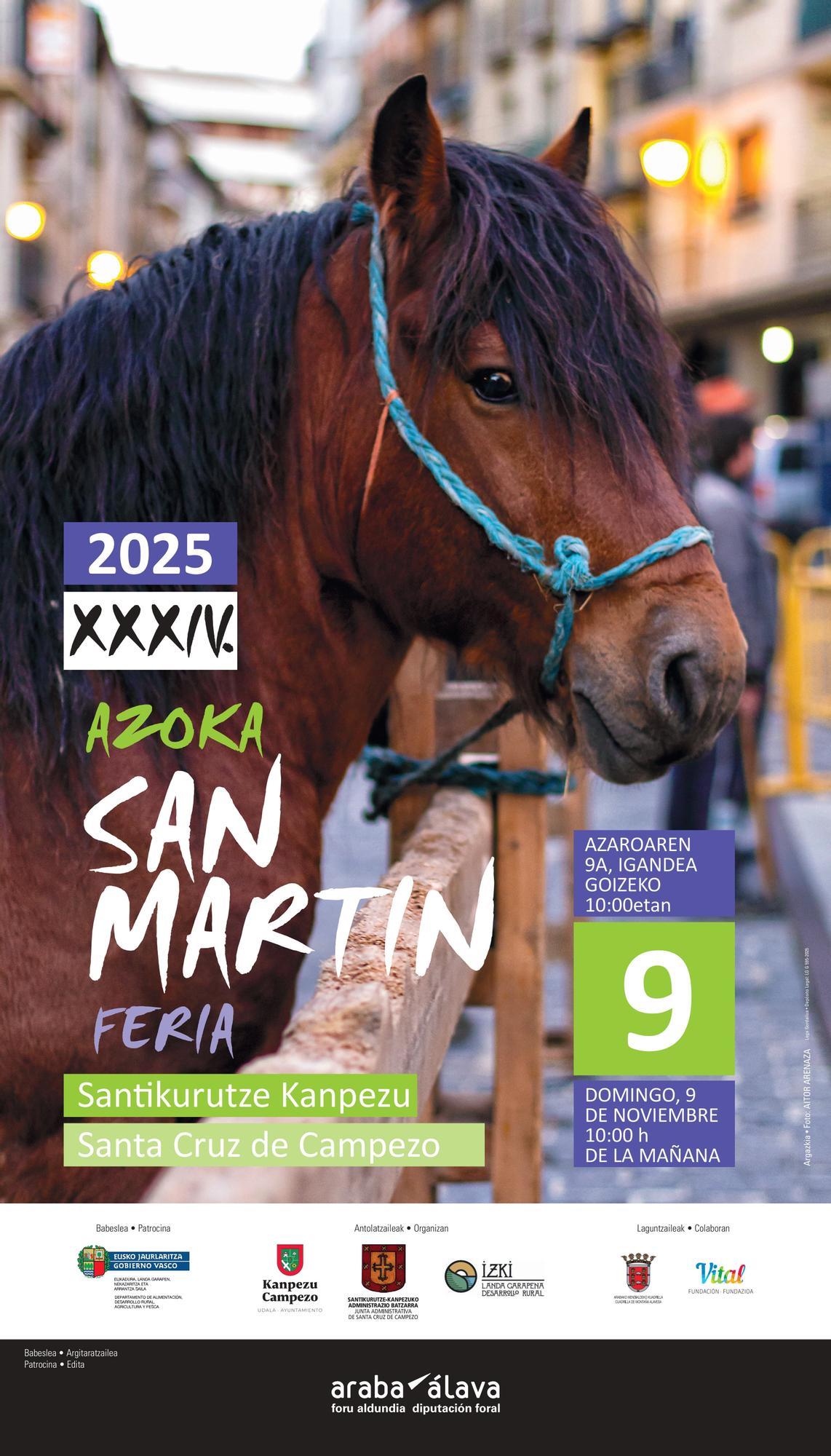 Cartel de la feria de San Martín de Campezo 2025