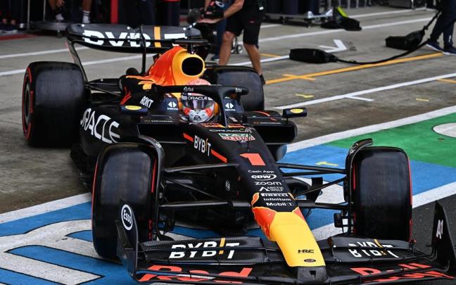 Max Verstappen, durante la clasificación del Gran Premio de Gran Bretaña en Silverstone