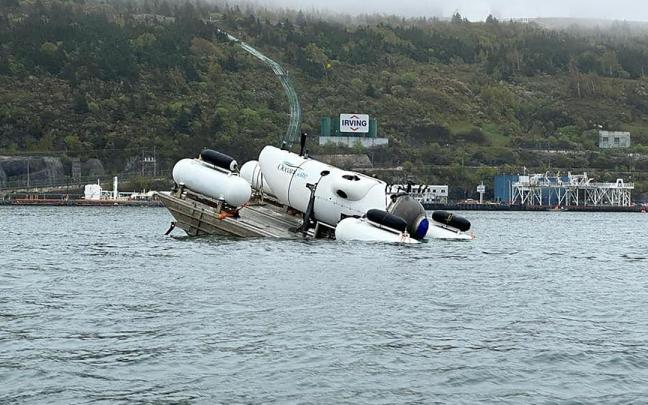 Imagen del submarino de Action Aviation que viaja al Titanic Imagen del submarino de Action Aviation que viaja al Titanic