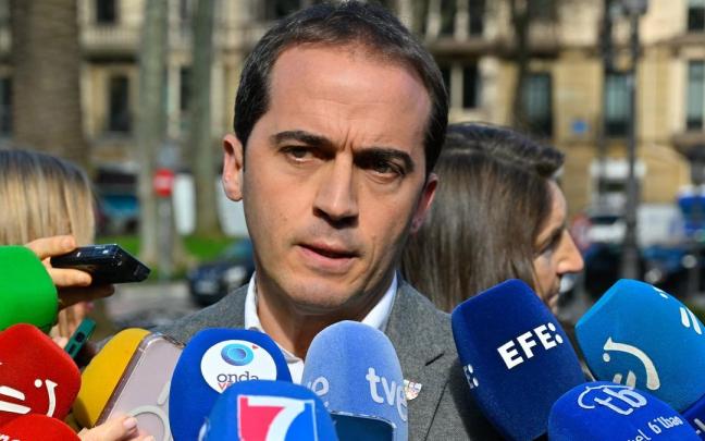 El presidente del BBB del PNV, Iñigo Ansola, en una comparecencia reciente en Bilbao.