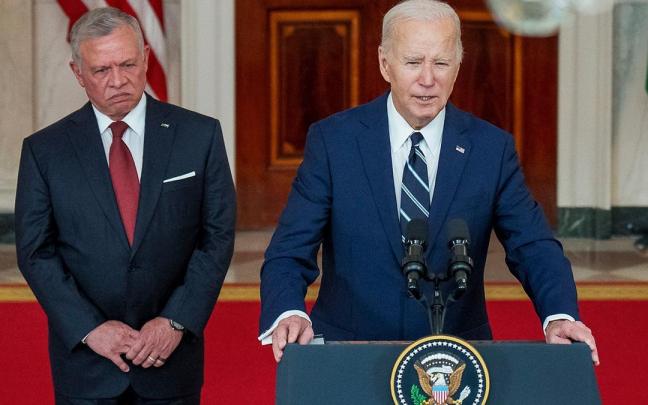 Biden y el rey Abdalá II de Jordania, en la Casa Blanca de Washington. / EP Biden y el rey Abdalá II de Jordania, en la Casa Blanca de Washington.