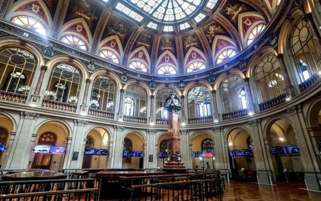 Vista general del Palacio de la Bolsa de Madrid.