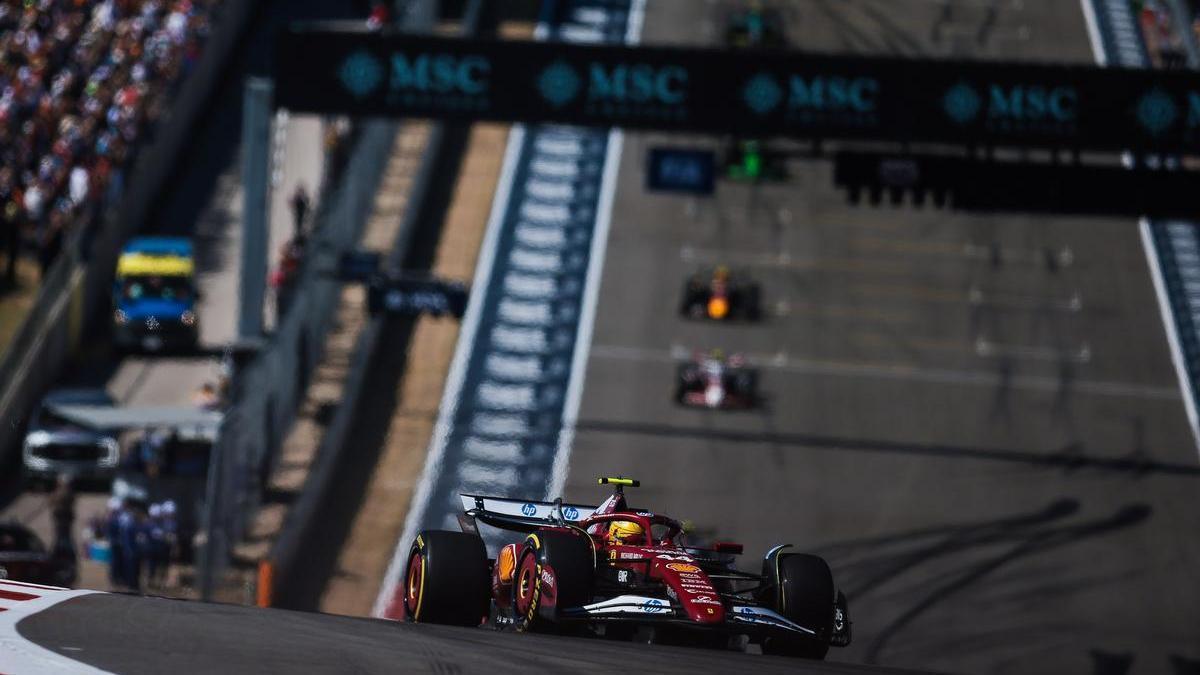 Lewis Hamilton, en acción en el marco del Gran Premio de Estados Unidos.