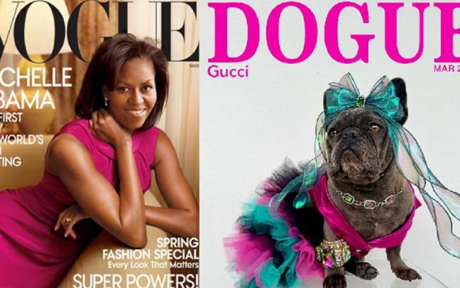 Portadas de 'Vogue' y 'Dogue'.