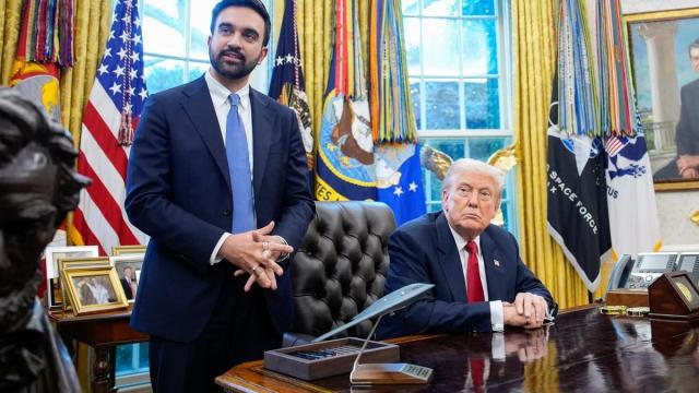 Zohran Mamdani, junto a Donald Trump ayer en el Despacho Oval de la Casa Blanca.