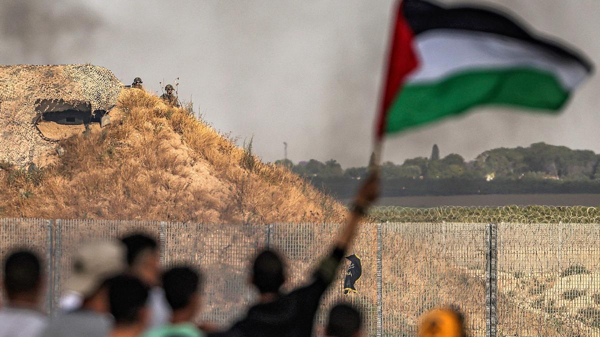 Conflicto Israel- Palentina: imagen tomada en la franja de Gaza.
