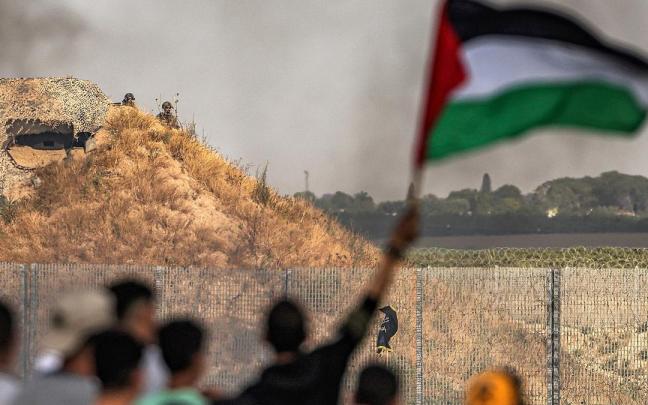 Conflicto Israel- Palentina: imagen tomada en la franja de Gaza.