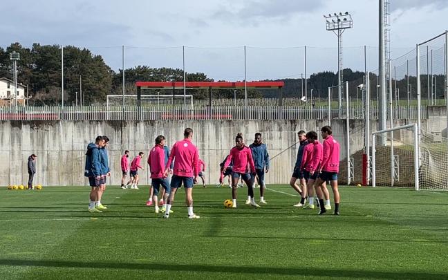 Imagen del entrenamiento de hoy en Lezama Imagen del entrenamiento de hoy en Lezama