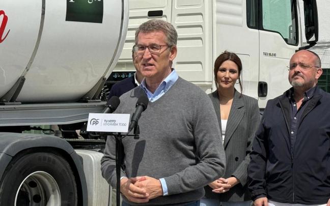 El líder del PP, Alberto Núñez Feijóo, este sábado en Tortosa.