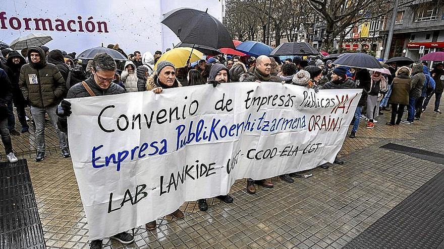 Protesta en las empresas públicas