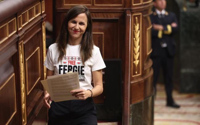 La secretaria general de Podemos, Ione Belarra, el pasado martes en el Congreso.