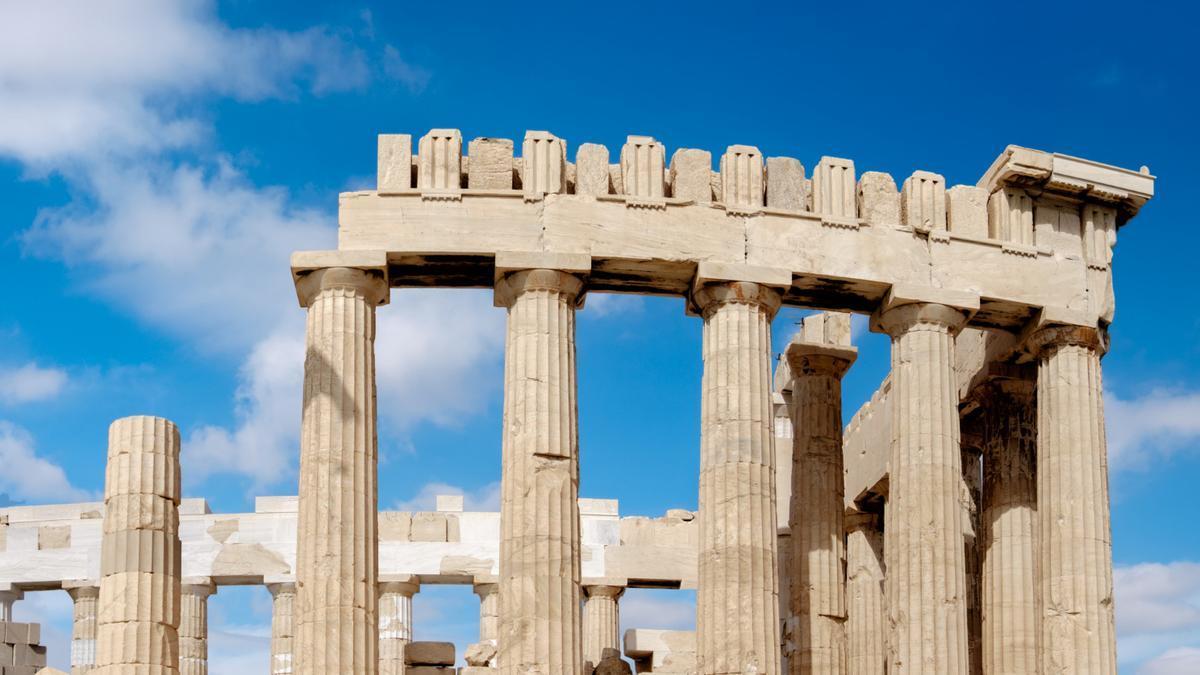 Columnas del Partenón en la Acrópolis de Atenas.