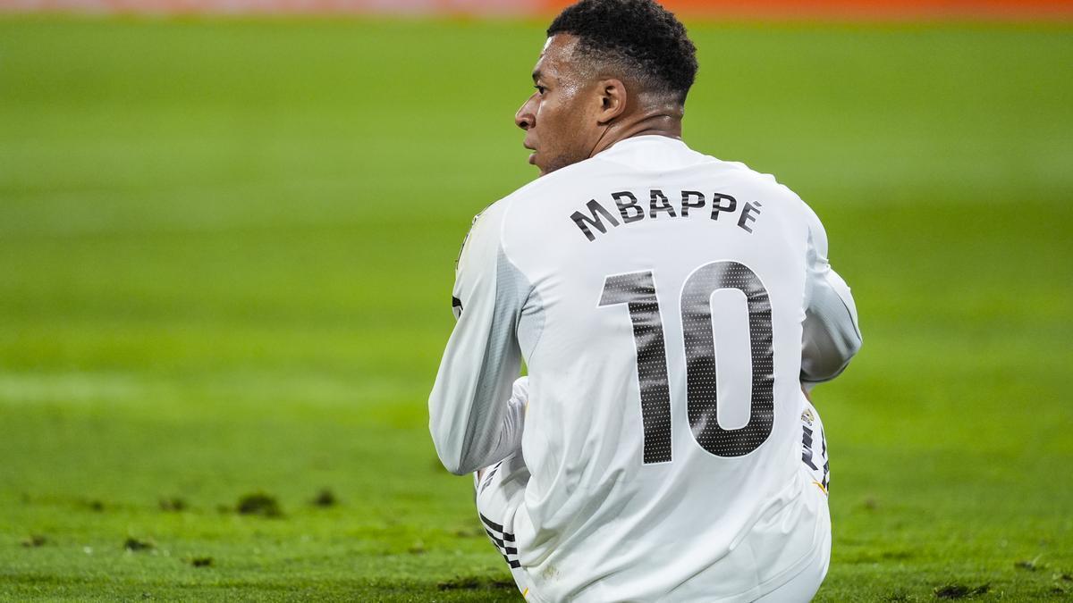 Kylian Mbappé, durante su último partido con el Real Madrid.
