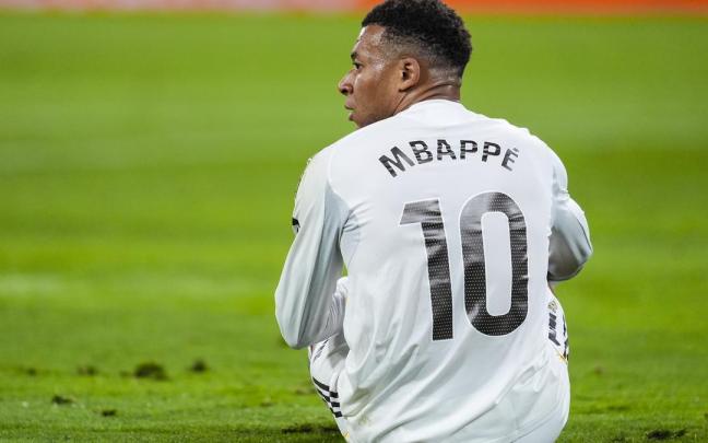Kylian Mbappé, durante su último partido con el Real Madrid.