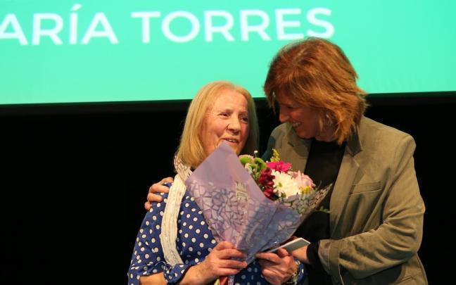 Maruja Torres fue una de las homenajeadas en una gala del deporte en Arrigorriaga