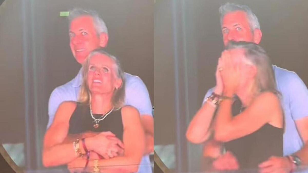 Andy Byron, CEO de la empresa Astronomer, y la directora de recursos humanos Kristin Cabot, pillados en un concierto de Coldplay